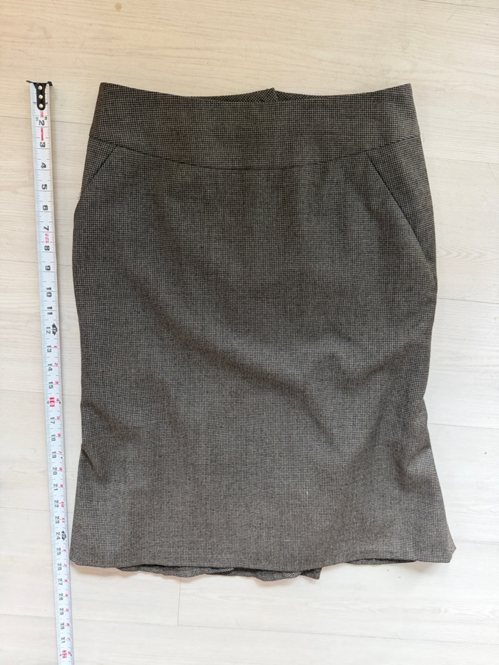 Banana Republic Brown Houndstooth Pencil Skirt
